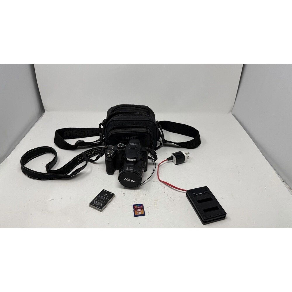 Nikon COOLPIX P500 36X Zoom 12.1MP Tilt Screen Digital Camera - Bundle - Nice